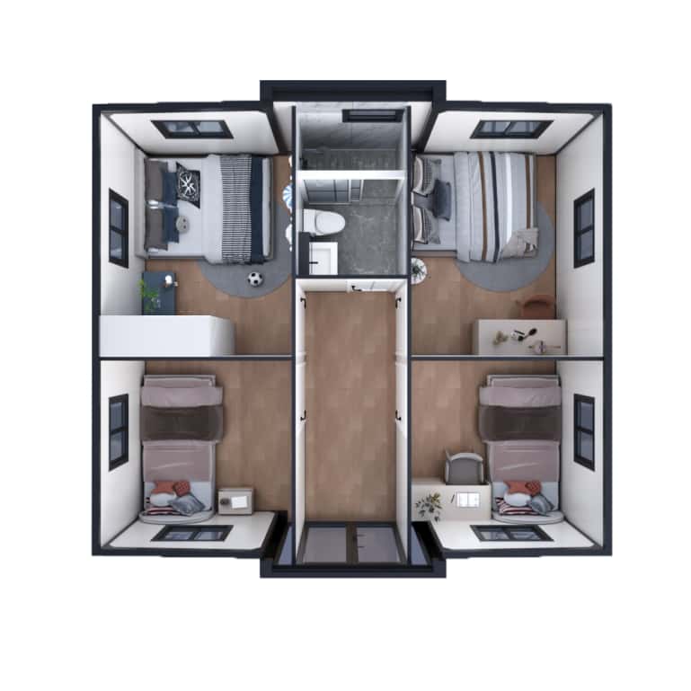 20FT Standard - 4 chambres