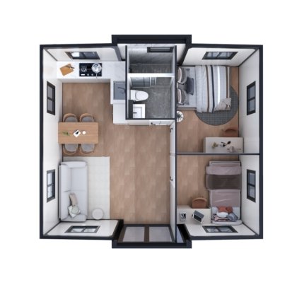 20FT Standard - 2 chambres