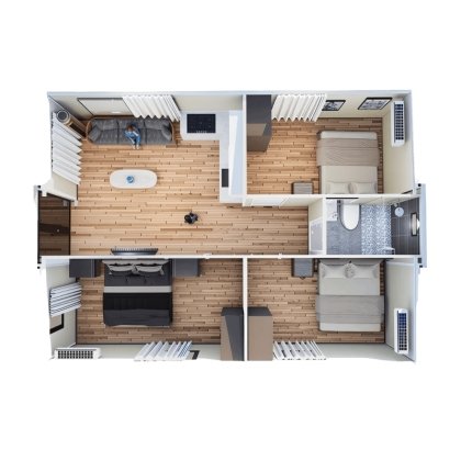 30FT Expandable - 3 chambres - Plan 2