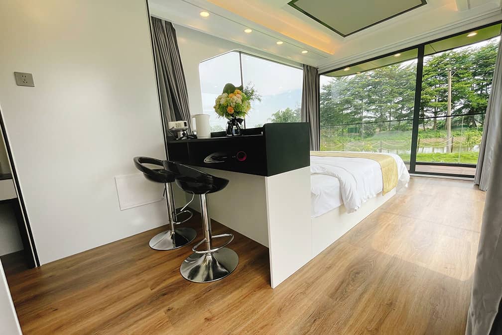 Aménagement intérieur de la Capsule House E5