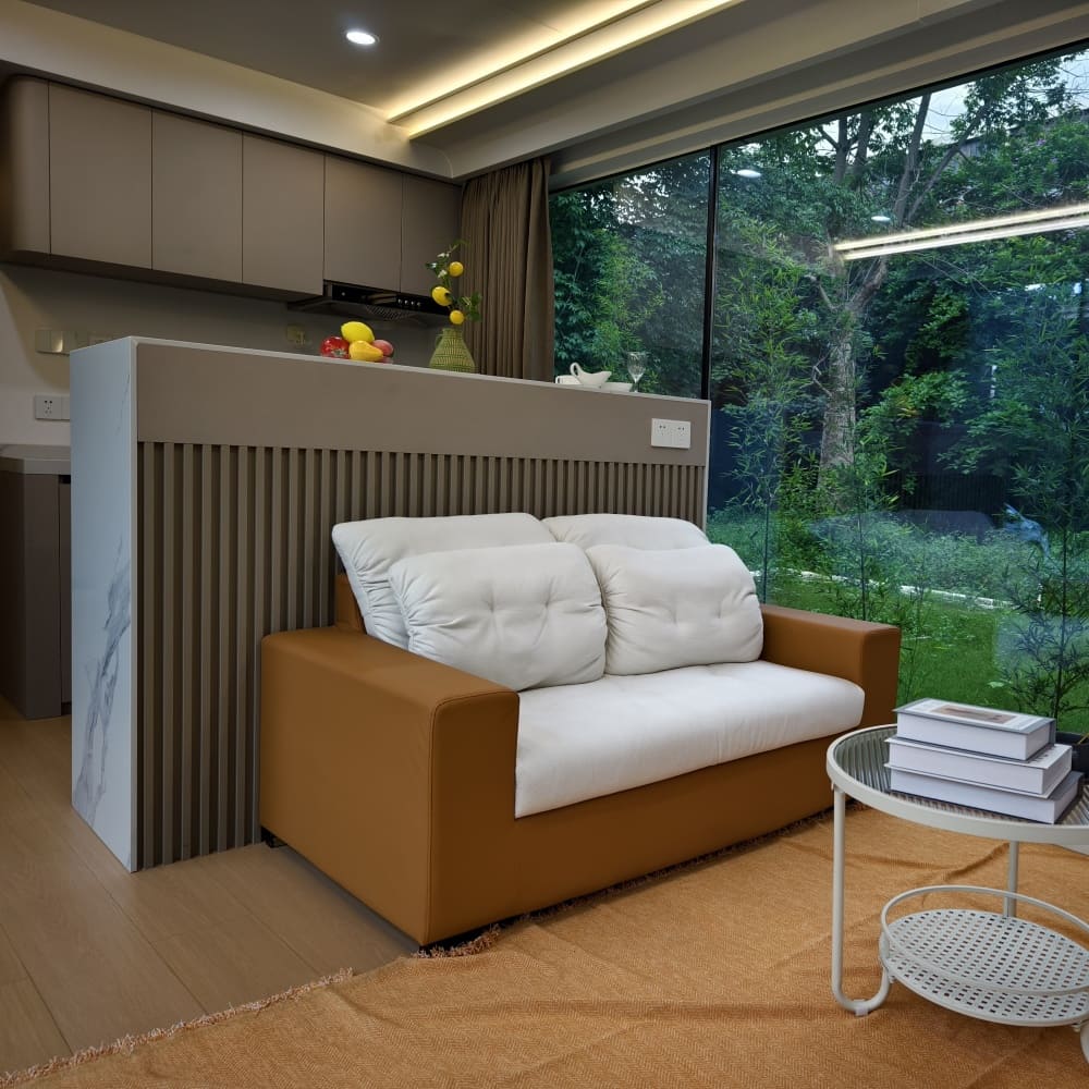 Aménagement intérieur de la Capsule House D8